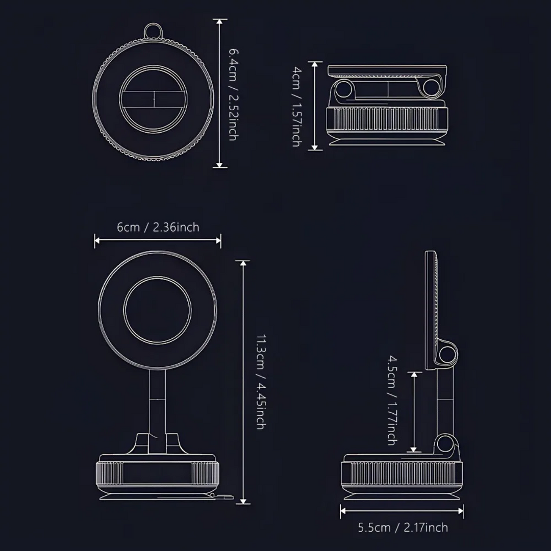 Jimley - MagMount 360° Vakuum-Handyhalterung