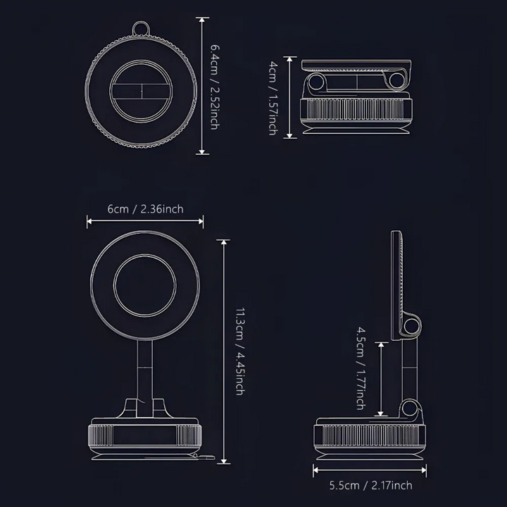 Jimley - MagMount 360° Vakuum-Handyhalterung
