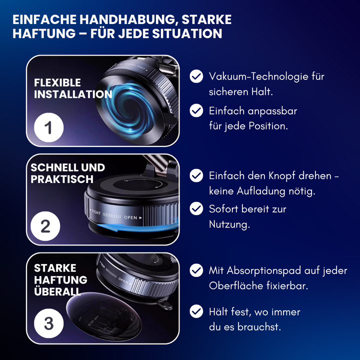Jimley - MagMount 360° Vakuum-Handyhalterung